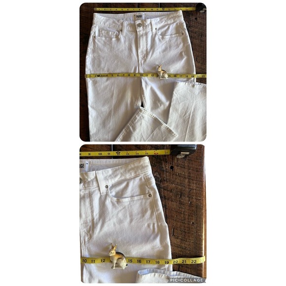 Anthropologie PAIGE Hourglass High Rise Boot Jeans Size 30 in Crisp White - Picture 11 of 15